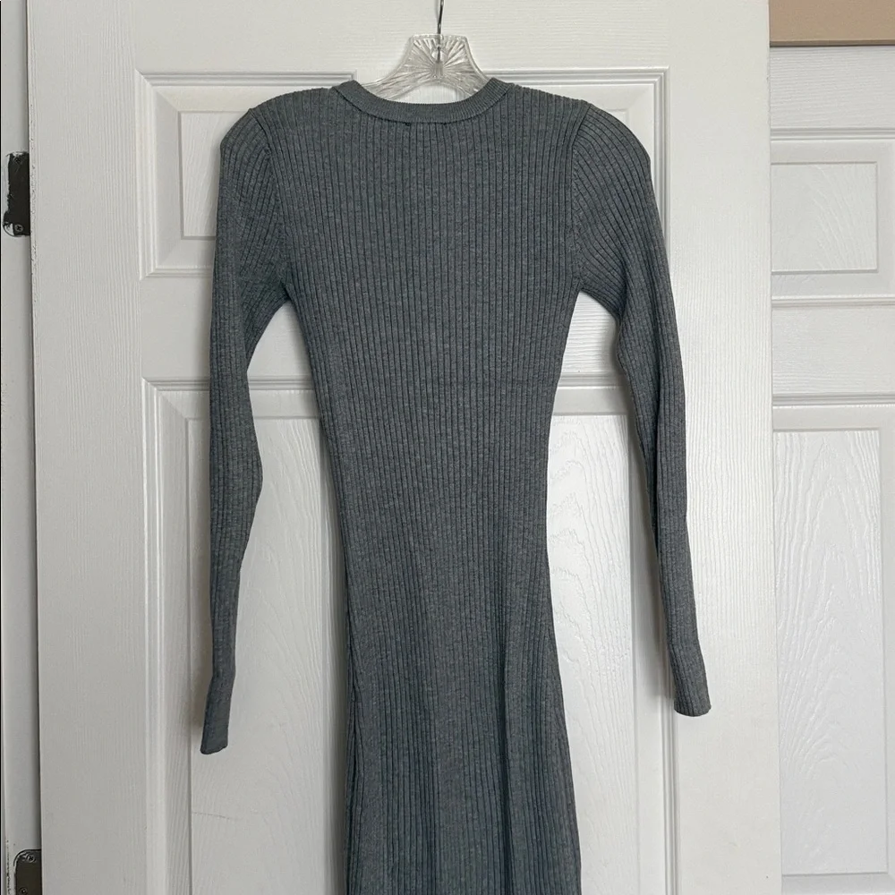 Dynamite Gray Knit Midi Dress XS